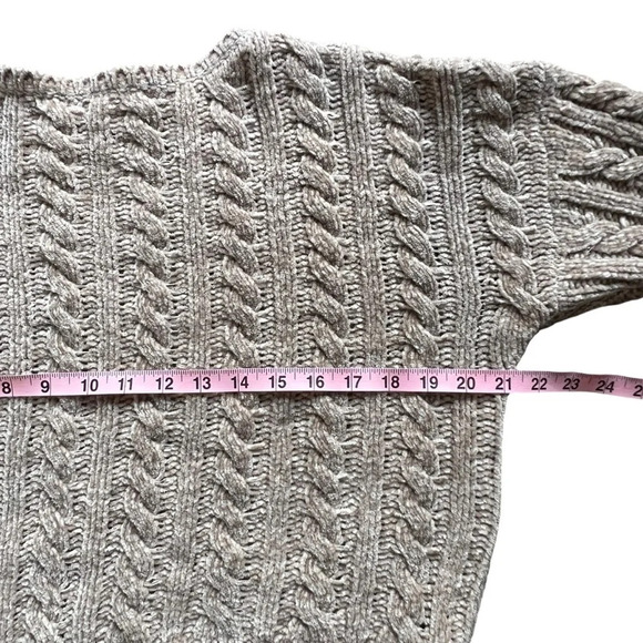 Philosophy Chunky Cable Knit Sweater Tan Size Large - Picture 7 of 9